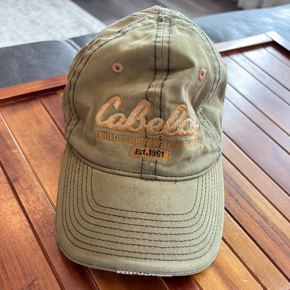 Cabela's Olive Tan Embroidered Cap
